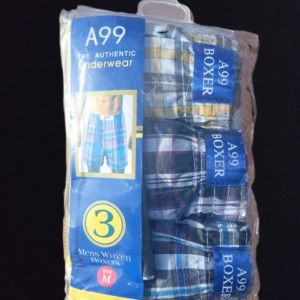 Men checks 3 boxers